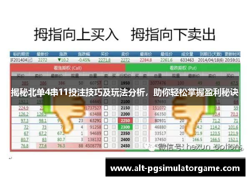 揭秘北单4串11投注技巧及玩法分析，助你轻松掌握盈利秘诀