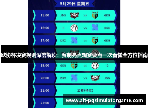 欧协杯决赛规则深度解读:赛制亮点观赛要点一次看懂全方位指南 欧协杯决赛规则深度解读:赛制亮点观赛要点一次看懂全方位指南